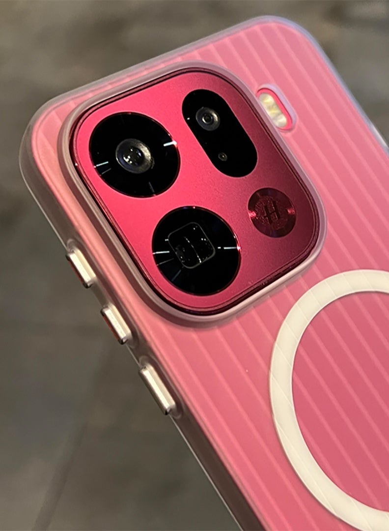 Compatible with Oppo Find X9 Pro back Case cover,Vertical wave pattern style, Matte touch transparent back panel, Supports magnetic charging, Anti fingerprint, Lightweight - Image 4